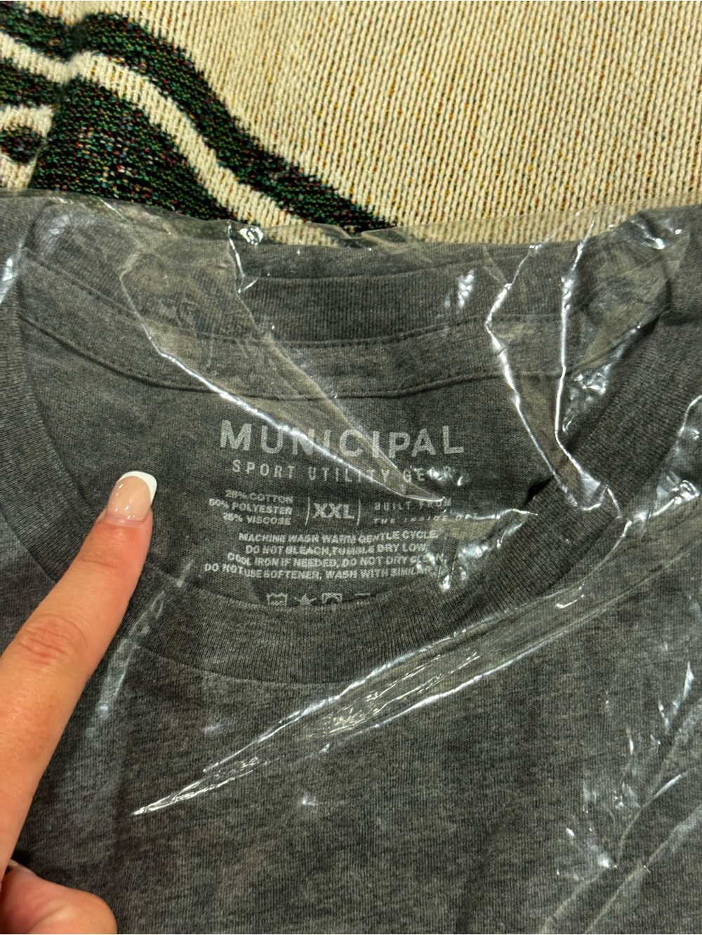 NWT Municipal Armband SuperBlend Long-Sleeve Tee Charcoal Heather Grey - Picture 8 of 9